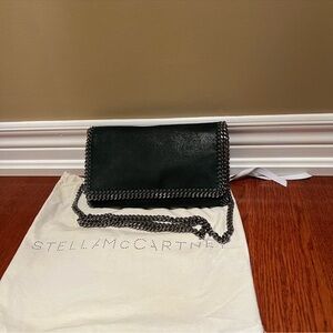 Brand New Stella McCartney Black Shoulder Bag with Chain Detail
